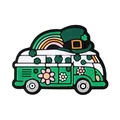 St. Patrick's Day Silikon-Busperle mit grünem Kleeblatt und Regenbogen-Motiven - Glücksbus