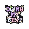 Accessoire de chaussure en PVC Doing My Best avec motifs floraux et smileys - Faire de mon mieux