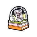 Charm de chaussure livres et tablette pour Crocs avec texte Books Are My Love - Les livres sont mon amour