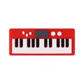 Red piano keyboard silicone charm accessory for DIY bracelets and shoe charms - Electric Keyboard