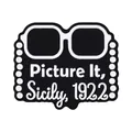 Ciondolo in silicone rétro bianco e nero con design occhiali Picture It Sicily 1922 - Occhiali Retrò (Sicily 1922) / Nero