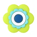Bohemian style yellow and blue floral silicone bead for DIY crafts and accessories - Tender Green Flower