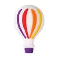 Colorful 3D hot air balloon silicone bead accessory with vibrant vertical stripes for DIY - 3D Purple Hot Air Balloon