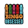 Ciondoli Bingo in PVC per scarpe con lettere colorate e carattere artistico 3D arancione - Bingo Obsessed