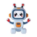 Cuenta de robot 3D de silicona azul y naranja para joyería DIY y accesorios de bolígrafos - Robot Azul Claro 3D