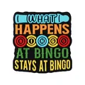 Perlina in silicone colorata con scritta What Happens at Bingo per bijoux fai-da-te - What Happens At Bingo Stays At Bingo
