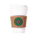 Perle de tasse à café créative en silicone 3D avec manchon marron pour bijoux DIY - Mug