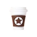 Perle de tasse à café 3D en silicone avec motif étoile pour bijoux et accessoires - Tasse à Café Étoile