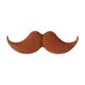 Funny brown mustache-shaped silicone bead for DIY men's bracelet jewelry making - Brown Mustache