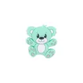 Mint green silicone bear bead for DIY baby pacifier clips and teething accessories - Hug Bear / Green
