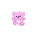 Pink silicone cartoon bear bead for DIY baby pacifier clips and teething jewelry - Hug Bear / Purple Pink