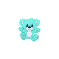 Mint green cartoon bear silicone bead for DIY baby pacifier clips and teething jewelry - Hug Bear / Turquoise Green