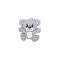 Cute gray silicone koala bead for baby DIY pacifier clips and teething jewelry - Hug Bear / Gray
