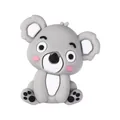 Cuentas de koala 3D de silicona para llaveros DIY y decoración de zapatos - Koala Sentado Gris 3D