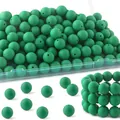 Grüne matte Silikonperlen für DIY-Schmuck und Armbänder in einer Aufbewahrungsbox - Grüner matter Stil (Stil 16)