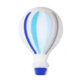 3D hot air balloon silicone bead with blue and grey stripes for DIY phone chain - 3D Blue Hot Air Balloon