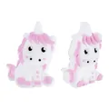 DIY baby pacifier clip white silicone unicorn beads with pink accents for nursery accessories - Unicorn / Purple Pink