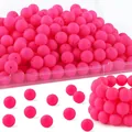 Leuchtend rosa Silikonperlen für DIY-Schmuckherstellung in klarem Aufbewahrungskasten - Leuchtend rosa Stil (Stil 17)