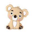 Cuenta de silicona de koala 3D en marrón claro para joyas DIY y cadenas de teléfonos - Koala Sentado Amarillo 3D