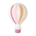 3D hot air balloon silicone bead in pink and yellow stripes for DIY phone strap making - 3D Pink Hot Air Balloon