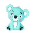 Cuenta de silicona de koala 3D verde menta para cadenas de móvil y bisutería - Koala Sentado Verde Turquesa 3D