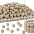 DIY beige matte Silikonperlen für Bastelarmbänder und sensorische Schmuckherstellung - Hellbeiger Stil (Stil 19)