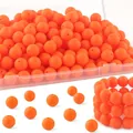 Matte orange Silikonperlen 12-15mm für DIY-Armbänder und Bastelarbeiten in Großpackung - Oranger Stil (Stil 20)