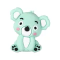 Cuenta de koala 3D de silicona verde menta para llaveros DIY con textura suave - Koala Sentado Verde 3D