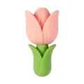 Perla di tulipano 3D in silicone rosa per braccialetti fai-da-te e decoro penne - Rosa
