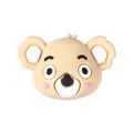 Perla in silicone a forma di koala 3D beige per creazione gioielli fai-da-te e hobby - Testa di Koala Giallo 3D