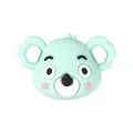 Mint green 3D cartoon bear silicone bead accessory for DIY jewelry making - 3D Green Koala Head