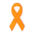 Abalorio de silicona con cinta naranja para manualidades y decoración de calzado - Cinta Naranja