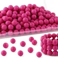 Silikonperlen in Hot Pink für DIY-Armbänder und Halsketten Bastelzubehör - Magenta matter Stil (Stil 38)