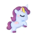Simpatiche perline di unicorno 3D in silicone per gioielli fai-da-te e ciondoli cartoon - Blu