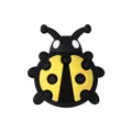 Perla in silicone a forma di coccinella 3D gialla e nera per creazione di gioielli DIY - Coccinella Gialla 3D