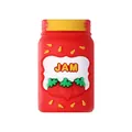 3D cartoon strawberry jam jar silicone bead for DIY bracelet and craft accessories - 3D Strawberry Jam