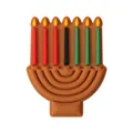 Διακοσμητικό σιλικόνης Kwanzaa Kinara για παπούτσια με κόκκινα μαύρα και πράσινα κεριά - Επτά Κεριά