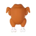 Turkey shaped silicone bead in brown for DIY Thanksgiving necklaces and crafts - 3D Roasted Turkey