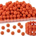 Leuchtend orangefarbene Silikonperlen mit Löchern für DIY-Schmuck und Armbandherstellung - Oranger Stil (Stil 46)