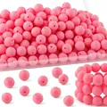 Rosa Silikonperlen in einer Box für DIY-Armbänder und Bastelarbeiten - Rosa Stil (Stil 48)