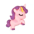 Simpatico ciondolo 3D a forma di unicorno in silicone per decorazioni e gioielli fai da te - Rosa