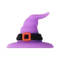 3D purple silicone witch hat bead for DIY Halloween jewelry and shoe decorations - 3D Wizard Hat