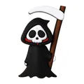 Cartoon Grim Reaper silicone bead with scythe for DIY craft and accessory making - 3D Grim Reaper