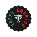 Μαύρη χάντρα σιλικόνης Happy Kwanzaa με πράσινο κείμενο και σύμβολο Kinara για κοσμήματα - Ευτυχισμένο Kwanzaa