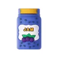 3D blue blueberry jam bottle silicone bead for creative DIY bracelet jewelry making - 3D Blueberry Jam