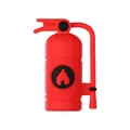 3D Feuerlöscher Silikon Anhänger in Rot mit Schlauch und Flammen-Symbol für DIY-Schmuck - Feuerlöscher-Design