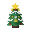 Perlina in silicone albero di Natale 3D con stella gialla e fiocco per creazioni fai-da-te - Albero di Natale 3D
