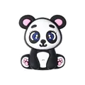 Linda cuenta de silicona de panda 3D para llaveros y pulseras personalizadas DIY - 3D Panda