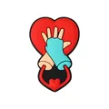 Cuentas de silicona de colores con diseño de corazón y manos para dije de enfermera - Corazón con Manos