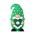 Cuentas de silicona de gnomo verde con trébol para joyas de San Patricio DIY - Gnomo de Trébol
